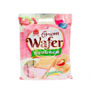 義美草莓夾心酥(大) 16入(400g) Cream Wafer-Strawberry 16pk