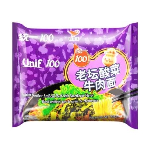 統一100 老談酸菜牛肉麵(5入/袋)